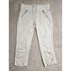 Wearables Cream Ruched Crop Cargo Pants Style 21429W Womens Size M